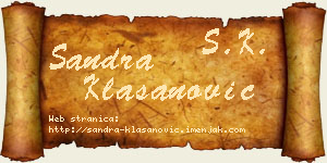 Sandra Klasanović vizit kartica